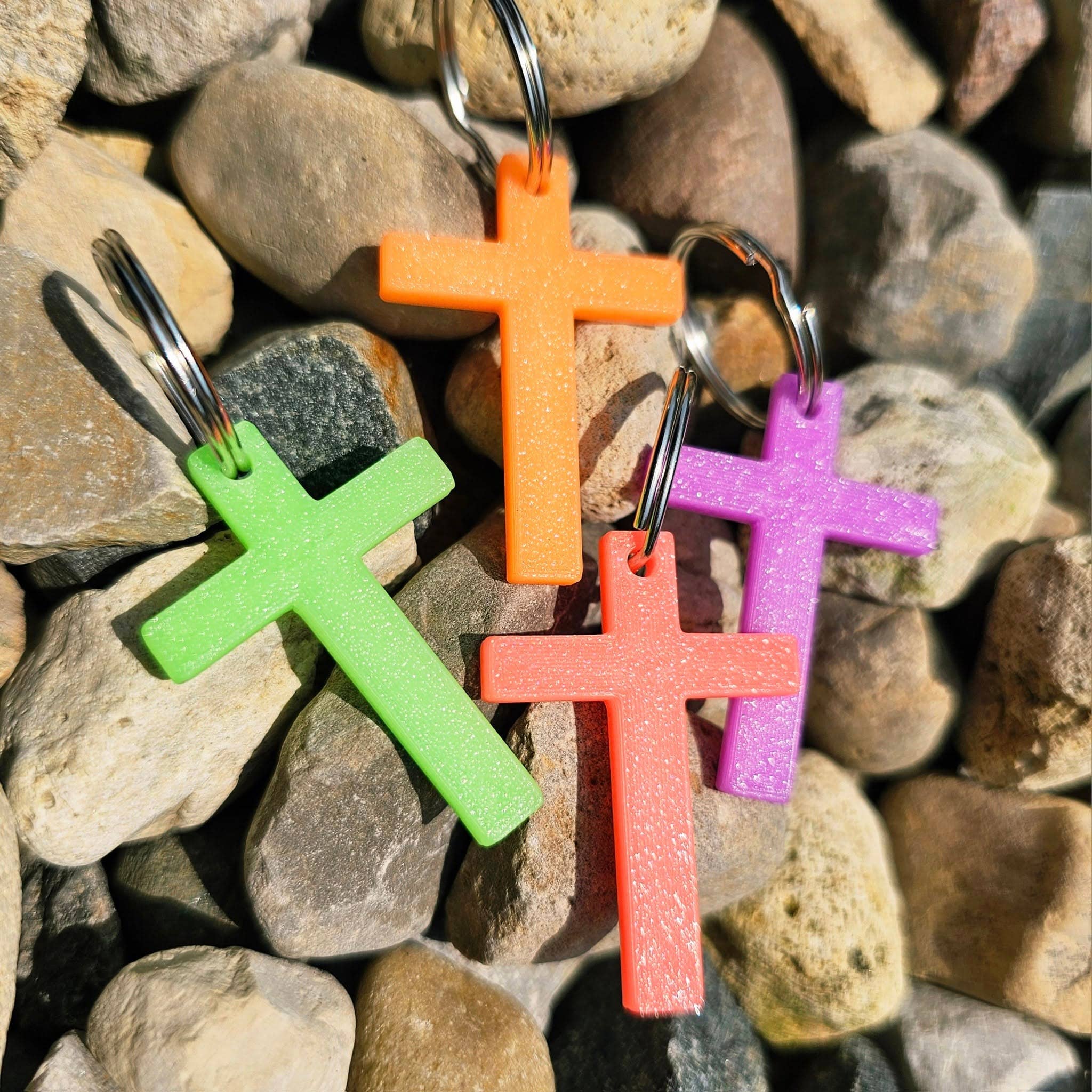 BD Lasers INC. - Wholesale Keychain - Unisex -  Let Jesus Light Your Way- Glow in the Dark Cross Keychain2