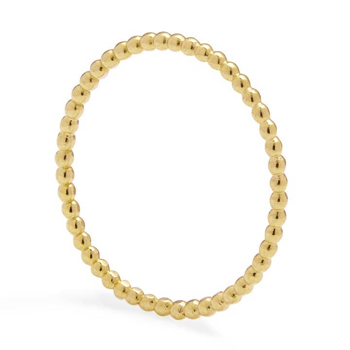 Bague empilable Skinny Sphere - Doré pour la vente par Myia Bonner