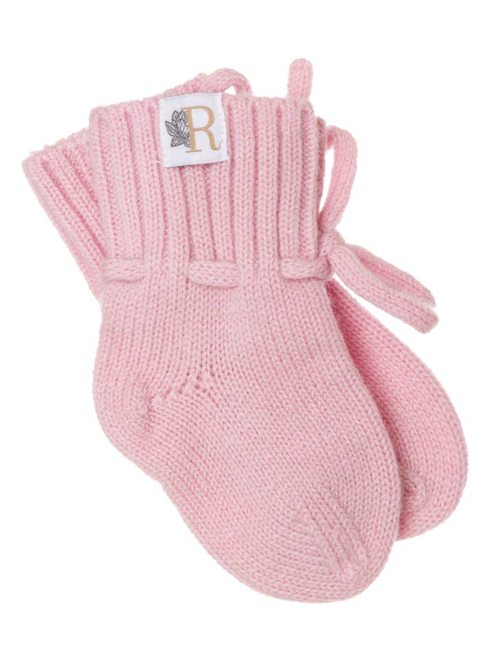 Mauve Hausschuhe aus Merinowolle für den Großhandel von Rosinibabykinddesign