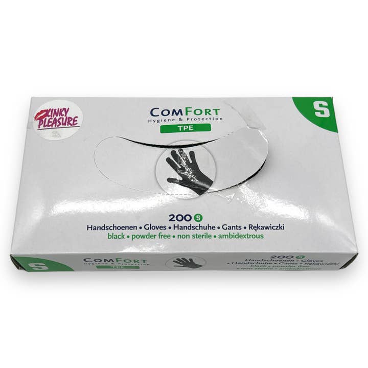 Kinky Pleasure - Wholesale Sex Toy - Kinky Pleasure - PK001 - Nitrile Handgloves Box - Black - 3 Sizes - 100 Pieces2