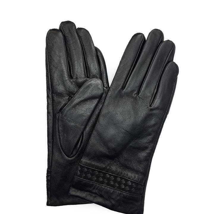 Black Genuine Leather Glove for wholesale on Faire0