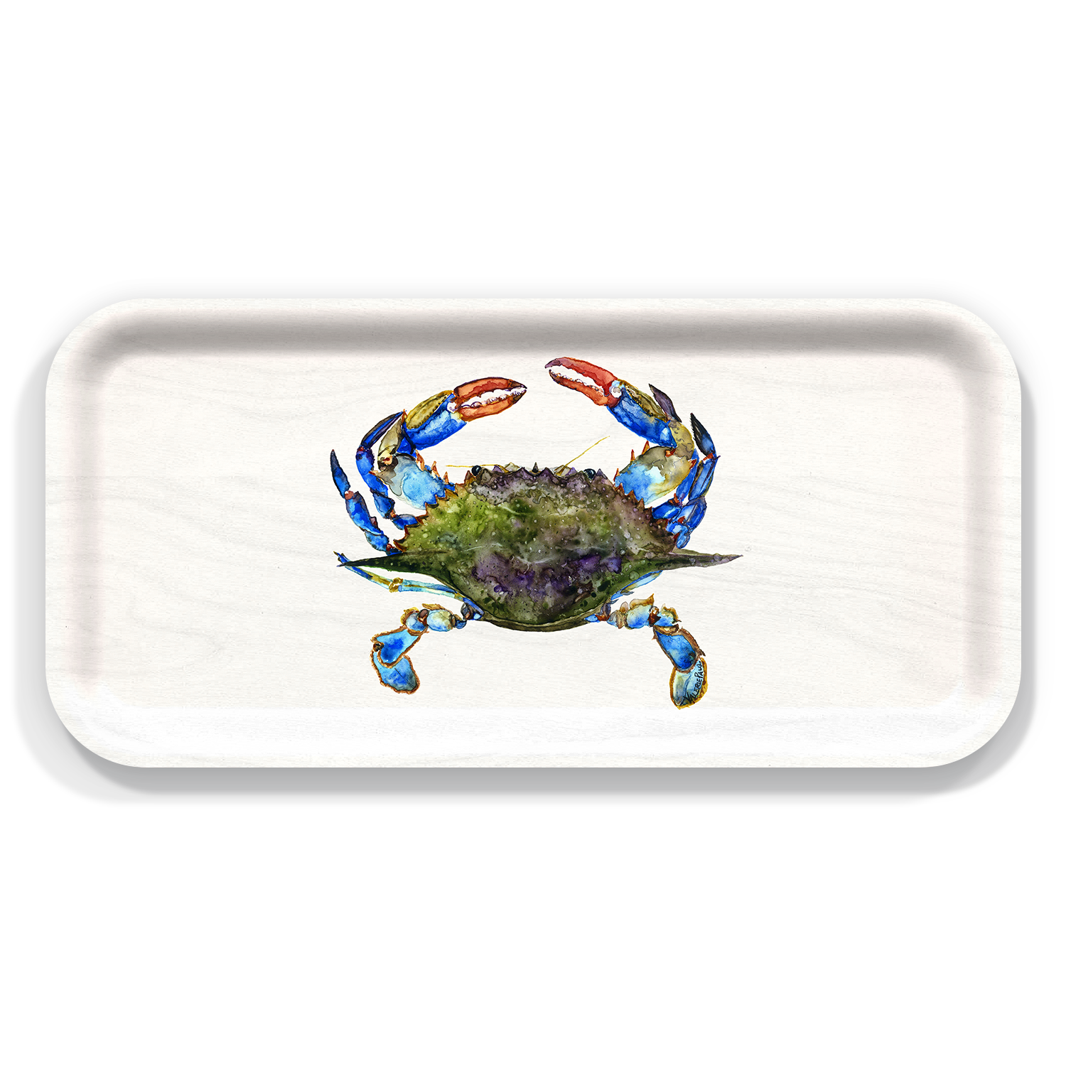 Trays4Us - Wholesale Serving Tray - Blue Crab Serving Tray by Valerie Paul5