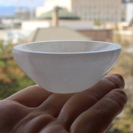 Selenite Mini Bowl for wholesale by Pebble House