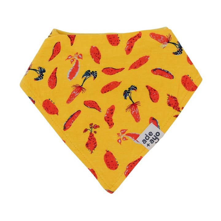 Yam Toss Cloth Bib for wholesale by Ade + Ayo