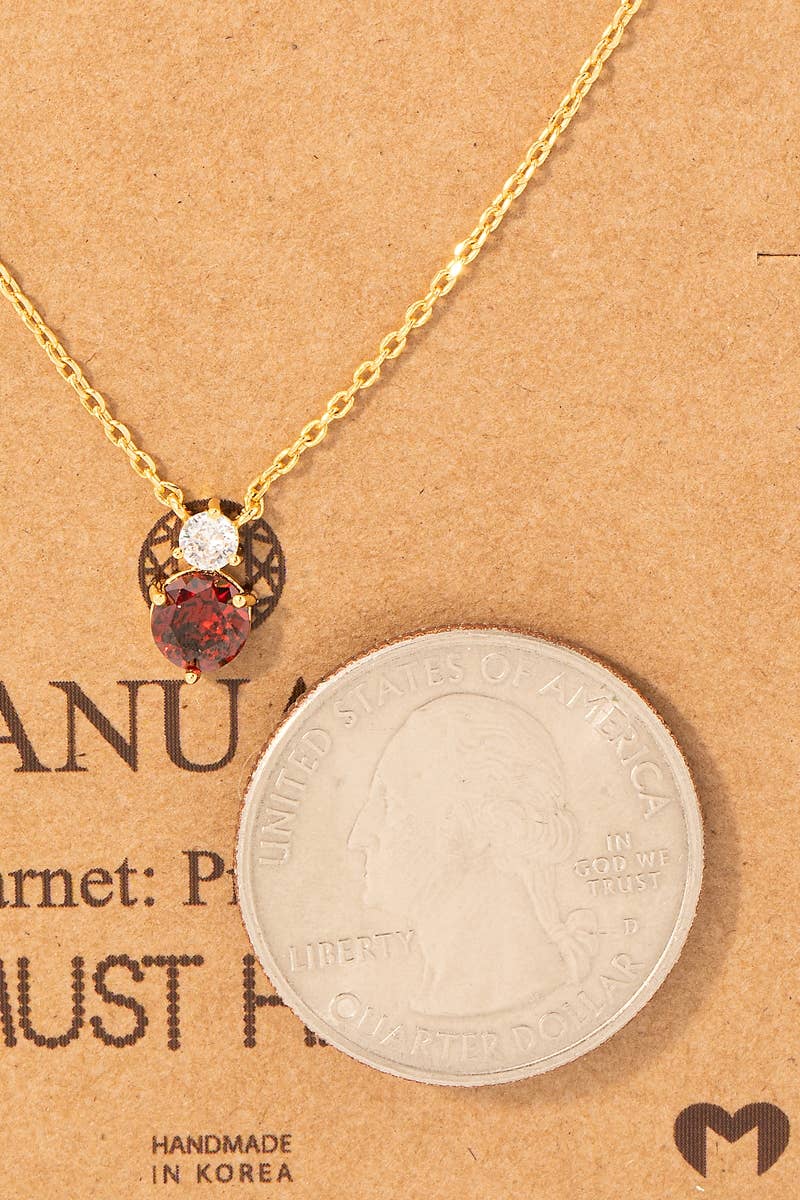 Fame Accessories - Wholesale Pendant/Charm Necklace - Birthstone Pendant Necklace2