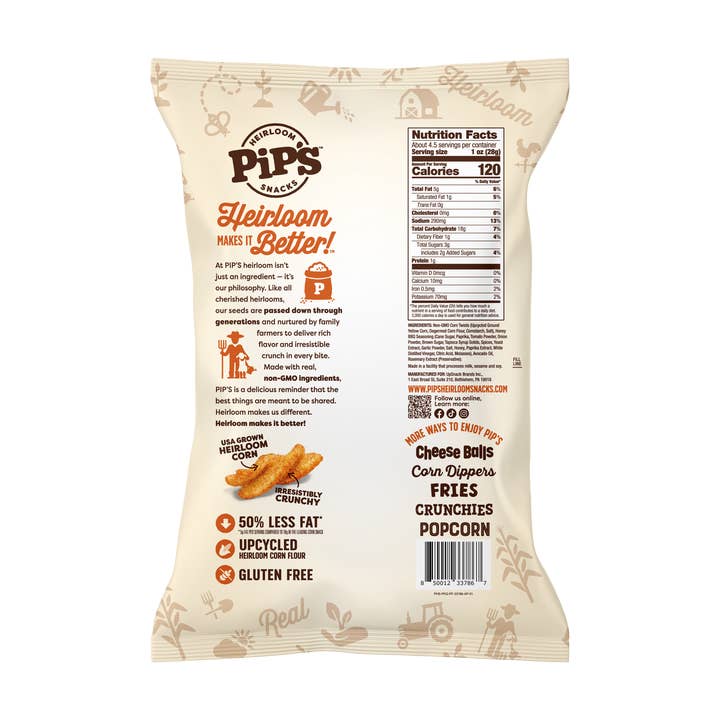 Pip's Heirloom Snacks - Wholesale Puffed Snack - Honey BBQ Twists 4.5 Oz (12 Bags in 1 Case)2