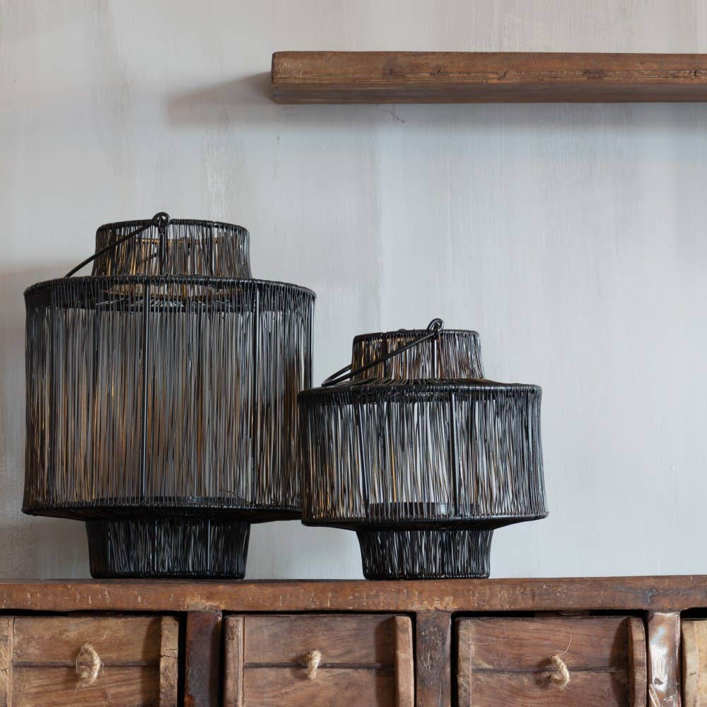 EARTHWARE - Wholesale Lantern - Black windlight Ophelia S2