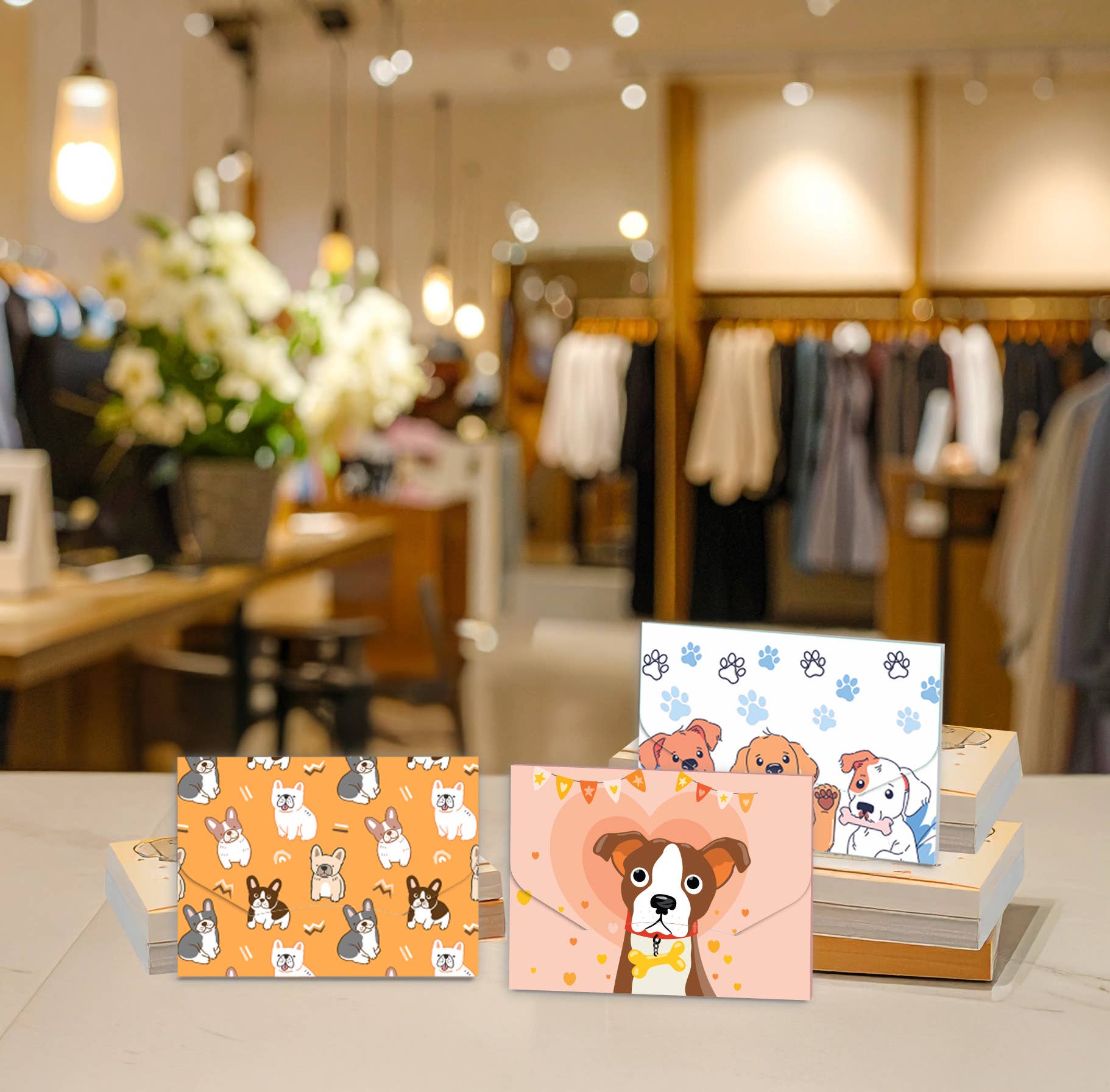 Post-it® Notes Design Series – wholesale Lint roller – Scotch™ Lint Sheets Pocket Pack  - 3 pack set - Pups Edition1