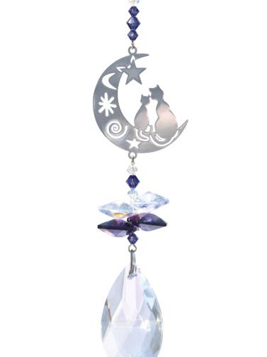 Crystal Fantasy Two Cats - Viola per la vendita all'ingrosso da parte di Wild Things Gifts Ltd