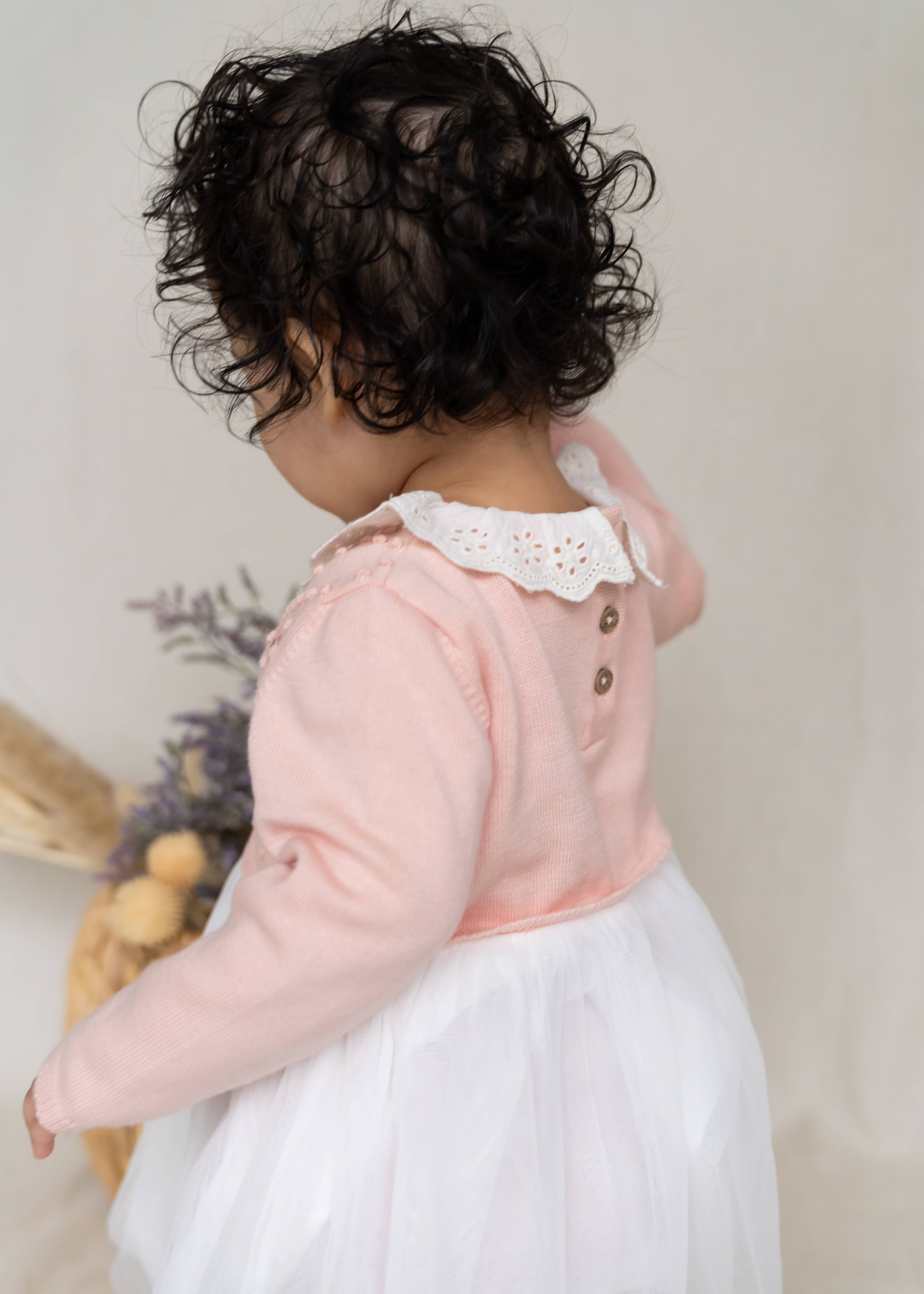 Viverano Organics - Wholesale Dress - Baby - Floral Embroidered Knit Tutu Dress (Organic Cotton)3