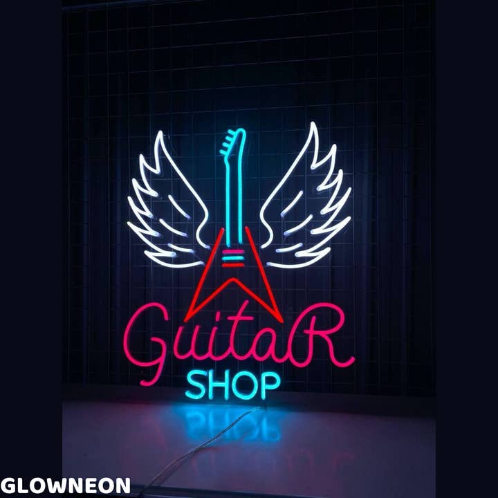 Glow Neon - Wholesale Neon Sign - Guitar Shop Neon Sign, Musical Electric Guitar Shop Led Sign1