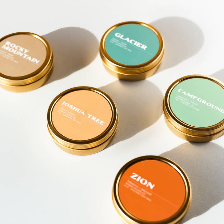 Nomad Design Co - Wholesale Travel Candles - Campground Travel Tin Candle3