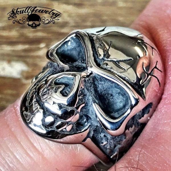 PINKY RING - Gas Monkey Skull Ring (#4023) for wholesale by SkullJewelry.com