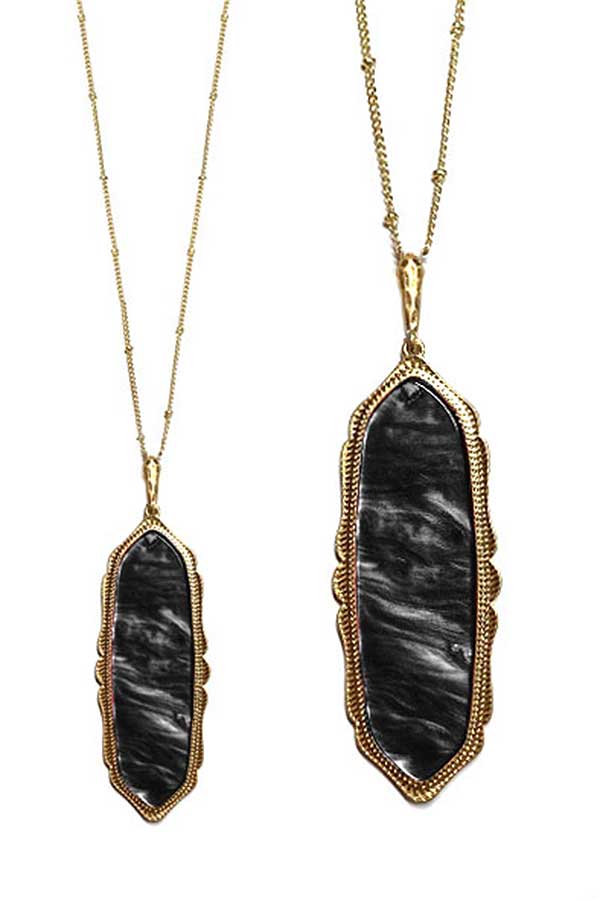 Jewelry Max - Wholesale Pendant/Charm Necklace - ( F151 )  SOUTHERN ACRYLIC MARBLE LONG NECKLACE0