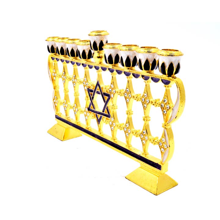 Ciel Collectables - Wholesale Menorah - Decorative Menorah with Star of David made with Enamel