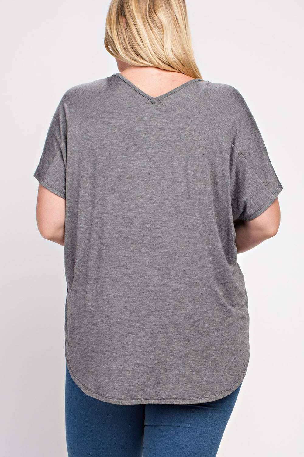 mittoshop - Wholesale T-Shirt - Women's - BT5074PL-PLUS BAMBOO FABRIC POCKET V-NECK TEE17