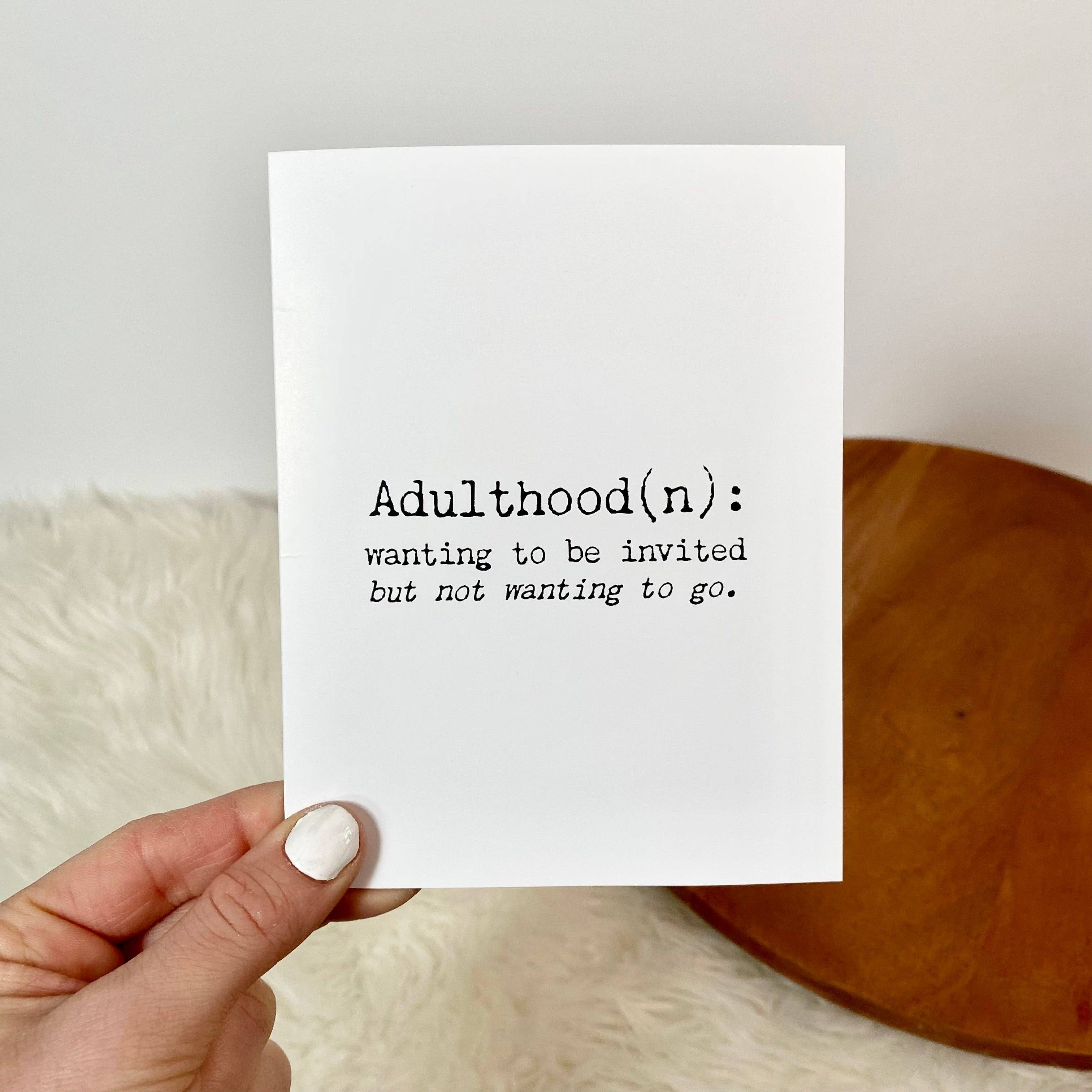 Big Moods - Wholesale Birthday Card - Definition Of Adulthood Funny Birthday Cards2