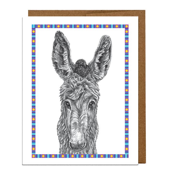 Woollybear Travels - Venta al por mayor Conjunto de papelería y tarjetas - Tarjetas con forma de burro, paquete de 69