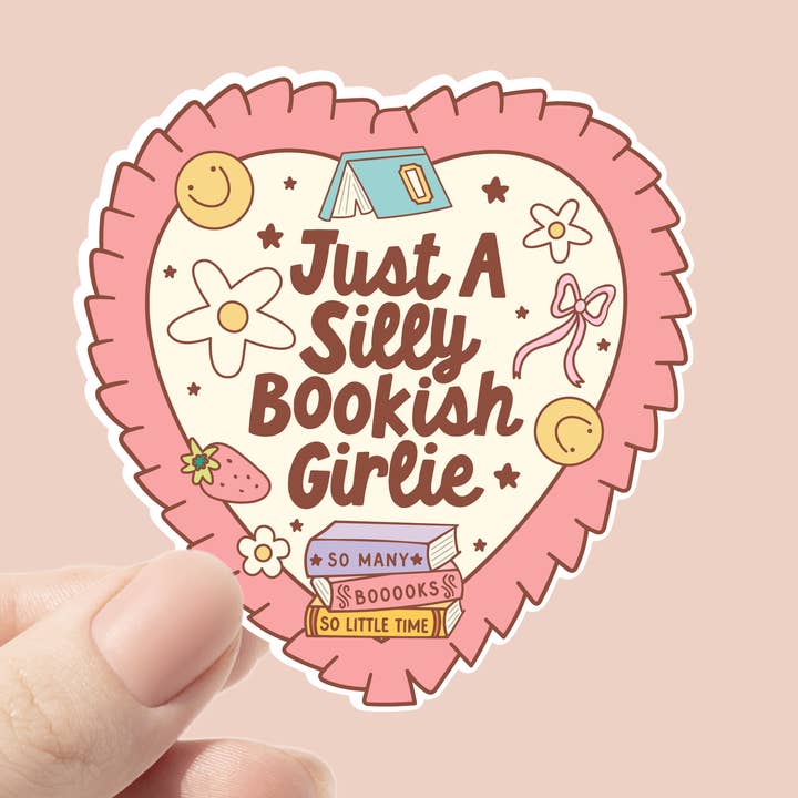 Juste une autocollante de fille bouquineuse et un peu folle pour la vente par Glitter Paper Scissors