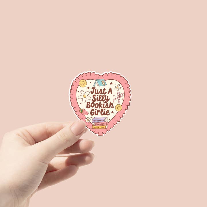 Juste une autocollante de fille bouquineuse et un peu folle pour la vente par Glitter Paper Scissors