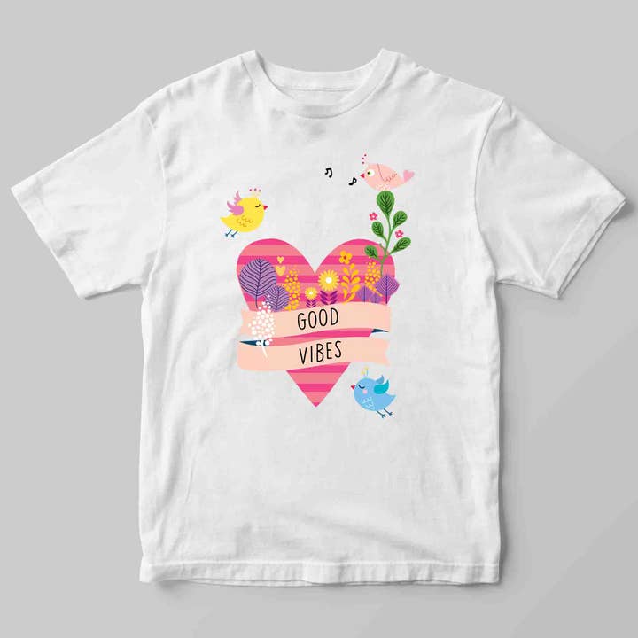Camiseta Good Vibes - Corazón floral para venta al por mayor de Superr Sunday