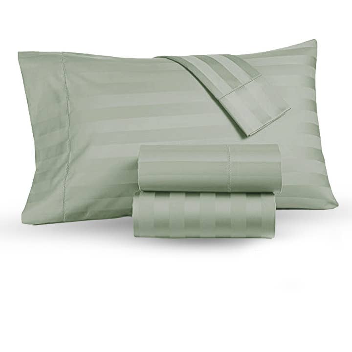 Leluxe Home - Wholesale Sheet Set - Kathy Ireland 6 Pc Striped Sheets - BONUS PILLOWCASES3