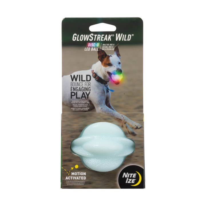 Pet Palette Distribution - Wholesale Pet Fetch Ball - Dog - Nite Ize GlowStreak® Wild LED Ball - Disc-O