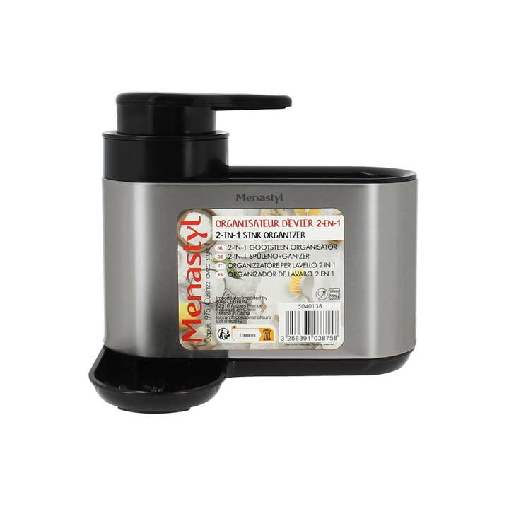 Menastyl - Wholesale Kitchen Storage/Organizer - 2-in-1 sink organizer in stainless steel and plastic2