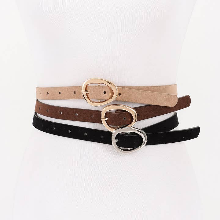 Klassieke Ovale Gesp Riem Trio voor wholesale door 3AM BY H&D ACCESSORIES