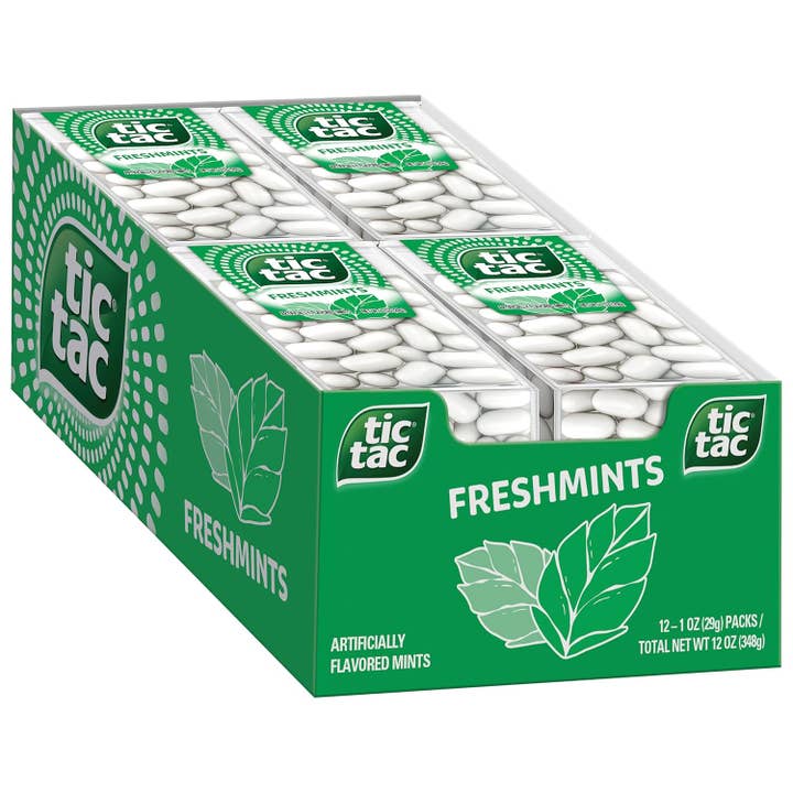 Horizon Top Market - Wholesale Hard Candy - Tic Tac Freshmint Breath Mints, 12 Count, 1.7 oz Each