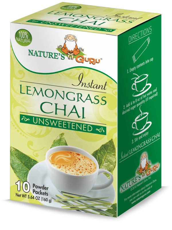 Instant Lemongrass Chai Unsweet for wholesale by Nature's Guru