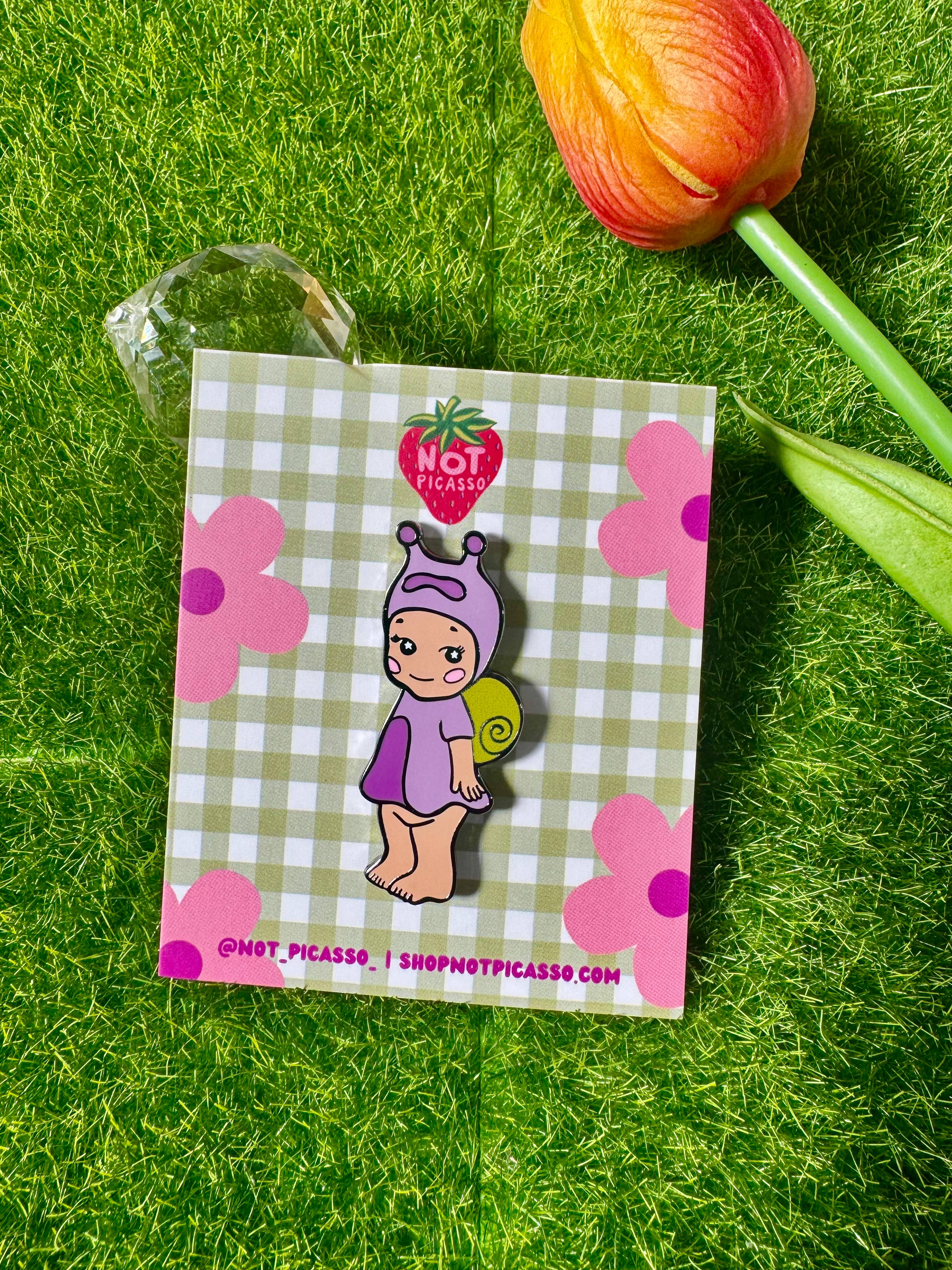 Not Picasso - Wholesale Lapel Pin/Button - Shelly Snail Enamel Pin