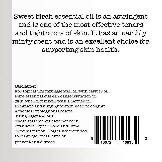Nature's Retreat – wholesale Eterisk olja – Söt björk eterisk olja