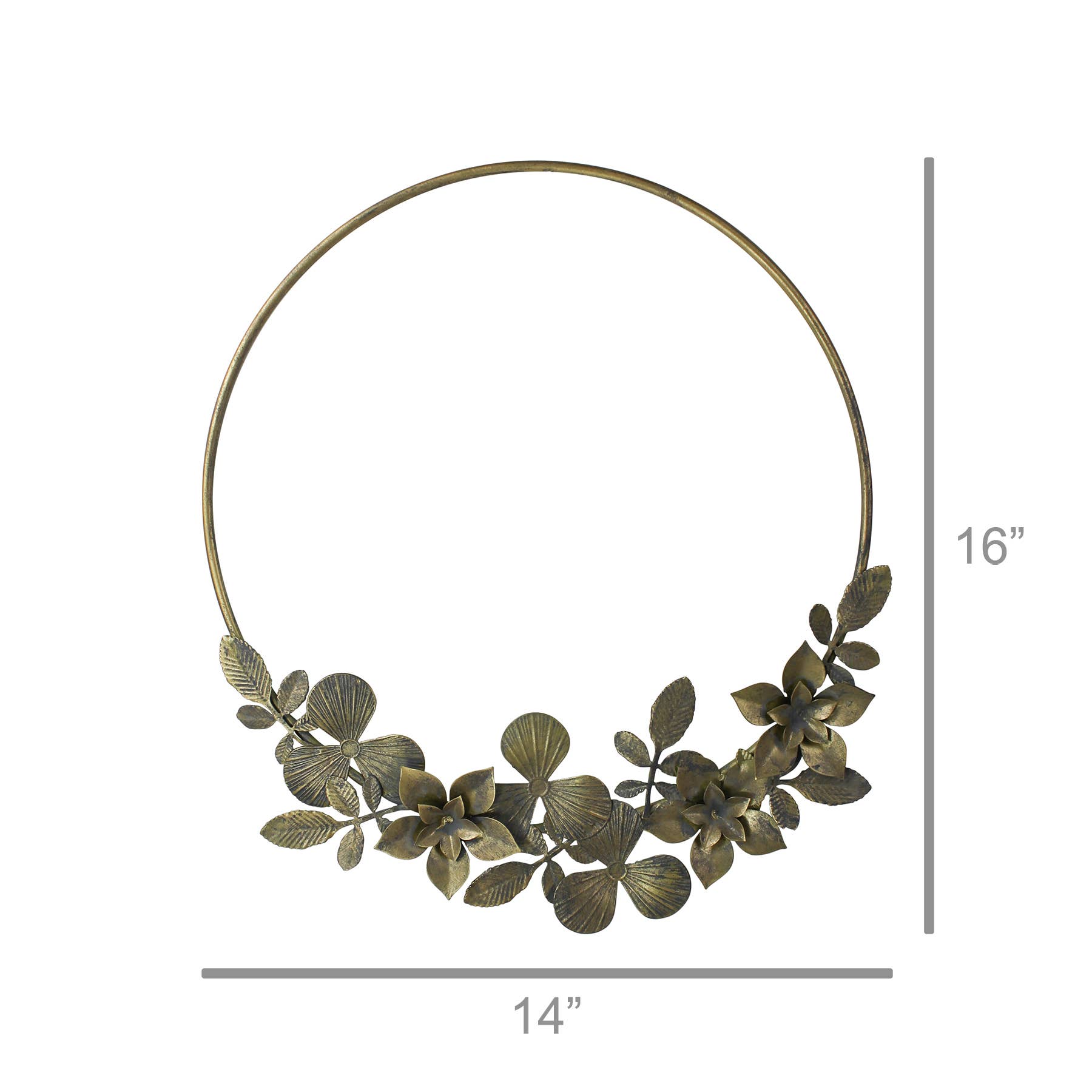 HomArt - Wholesale Wreath - Astoria Floral Wreath, Metal1