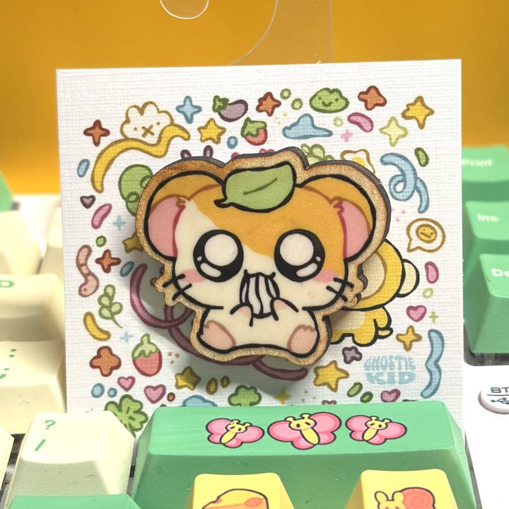 Hamtaro | Wooden Pin for wholesale by Ghostiekid