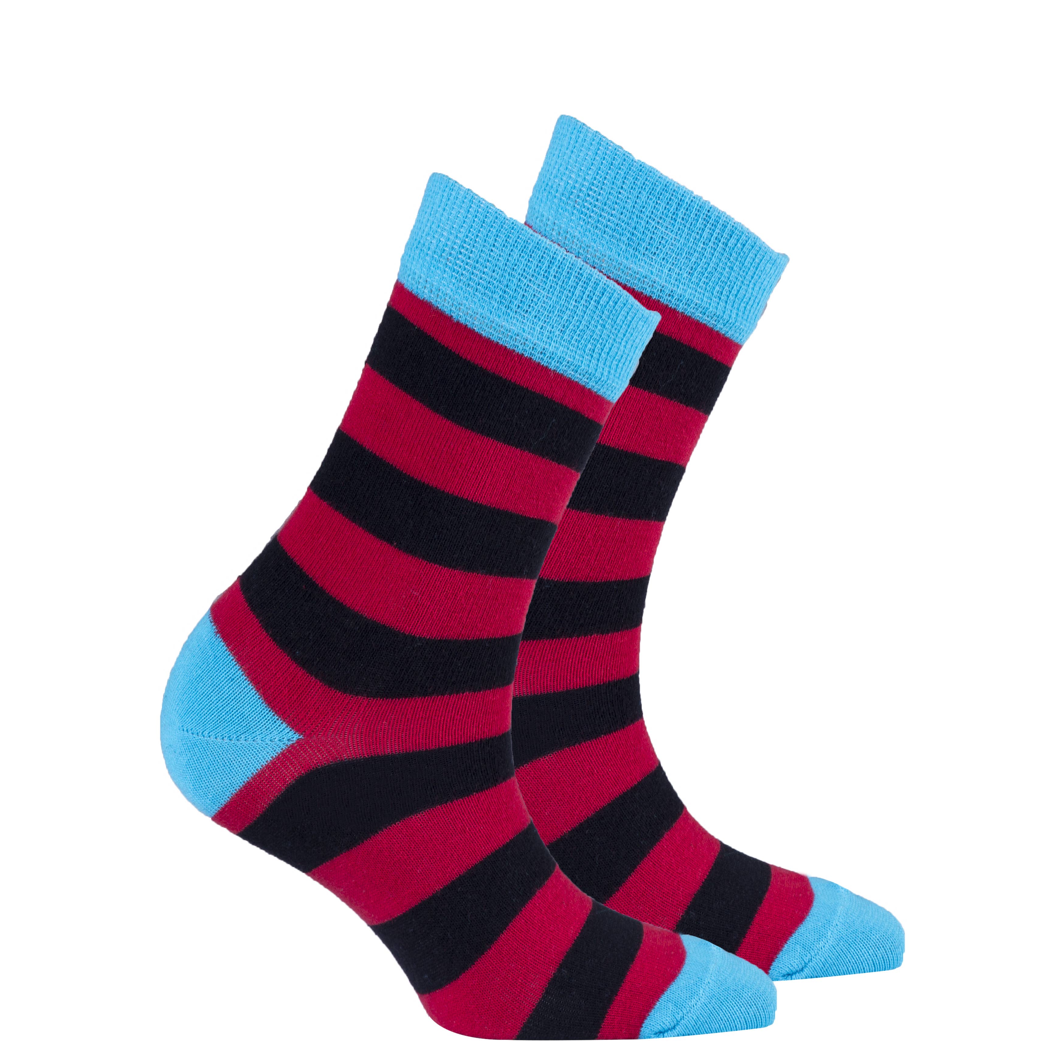 Socks n Socks - Wholesale Socks - Women's - Women's Red Sky Stripe Crew Socks0