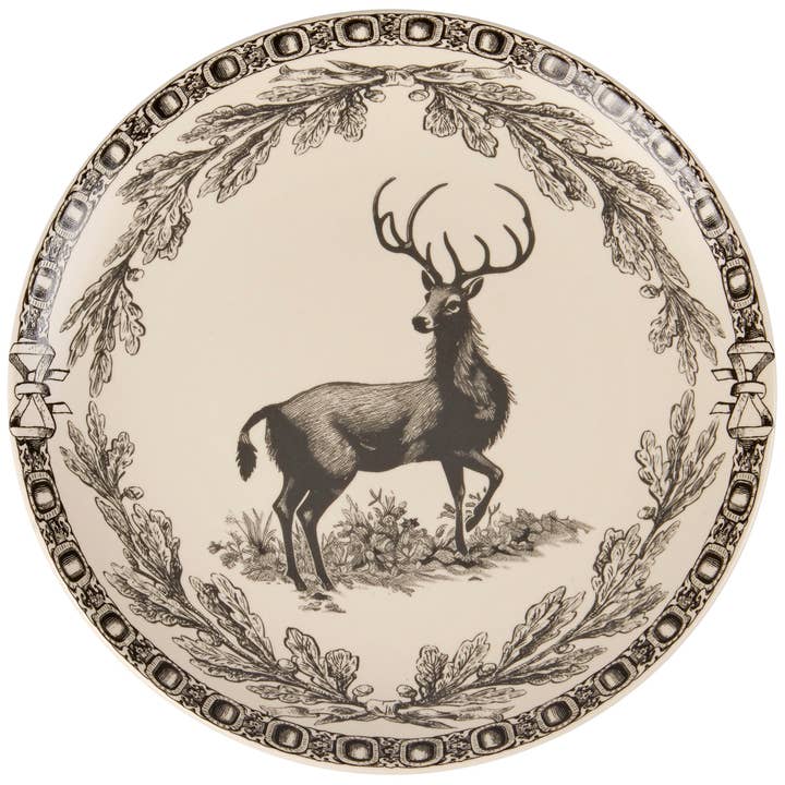 Primitives by Kathy - Wholesale Decorative Plate/Dish/Bowl - Small Vintage Deer Plate
