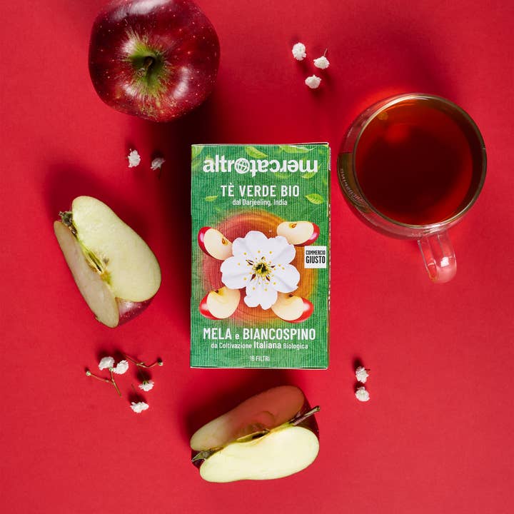 Altromercato – wholesale Tepåsar – Darjeeling grönt te med äpple och hagtorn - ekologiskt, 16 påsar - 28,8 g2