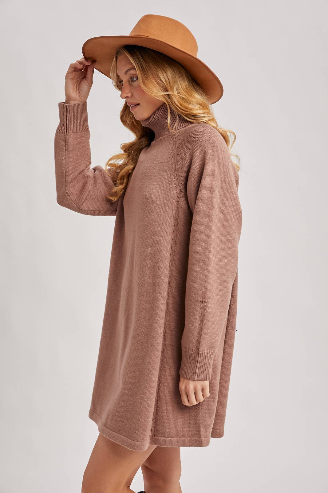 Bluivy – Großhandel Kleid – Damen – Pulloverkleid mit Rollkragen14