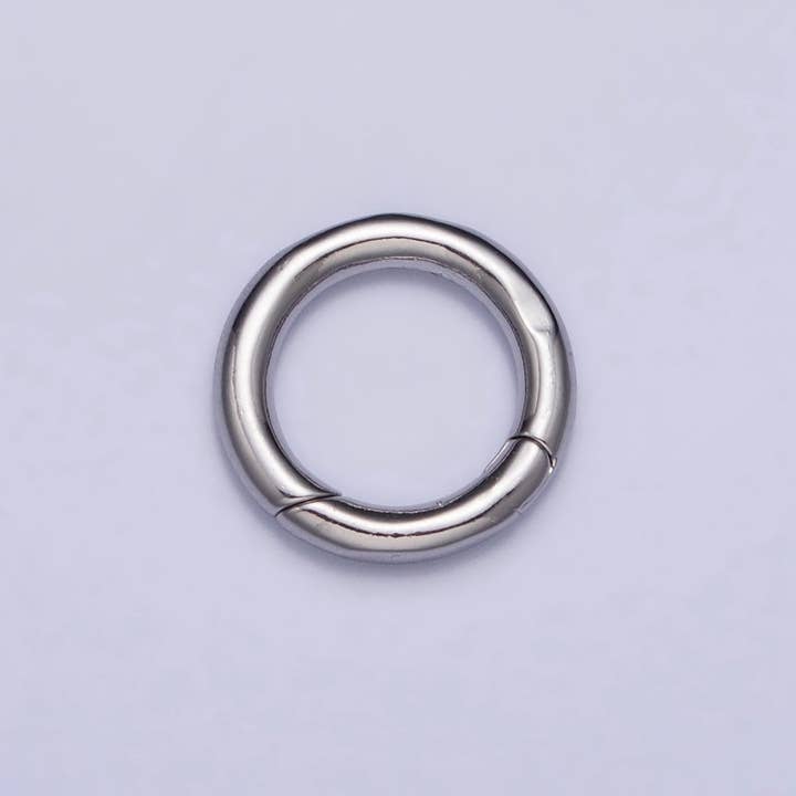 Aim Eternal - Wholesale Band/Stacked Ring - Dainty Gold Silver Spring Gate Ring 11mm, 15mm Round Circle Ring, Round Clasp, Push Clip Clasp, Spring Gate for Jewelry Making Z-340 Z-341 Z-352 Z-3532