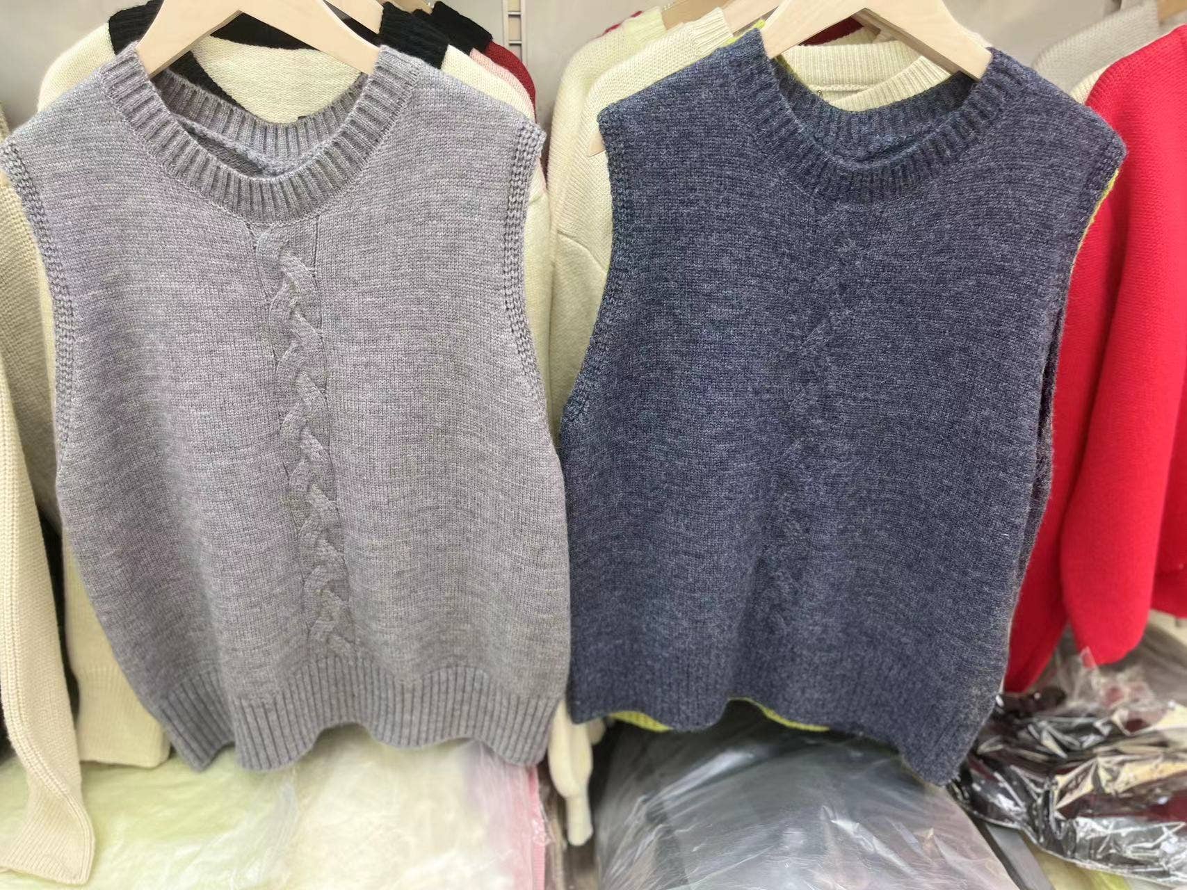 Marayn – Engroshandel Strikvest/slipover – Kvinder – Chic fransk strikvest forår/efterår lag-på-lag essentiel1