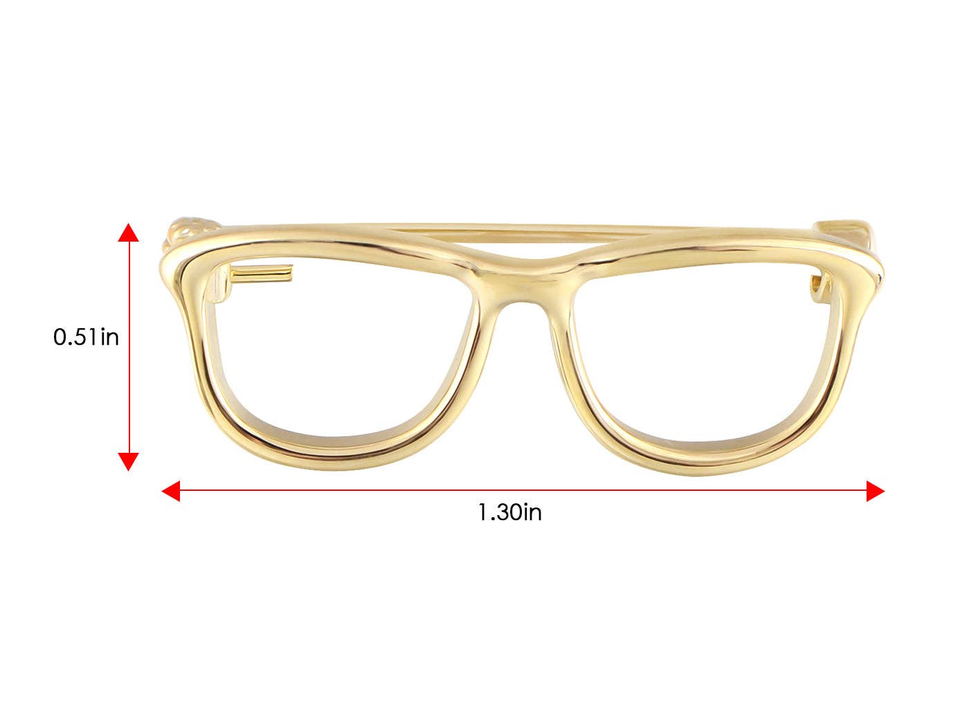 AK Brand - Vente Broches - Broche en forme de lunettes de nerdy rectangle de couleur argent12