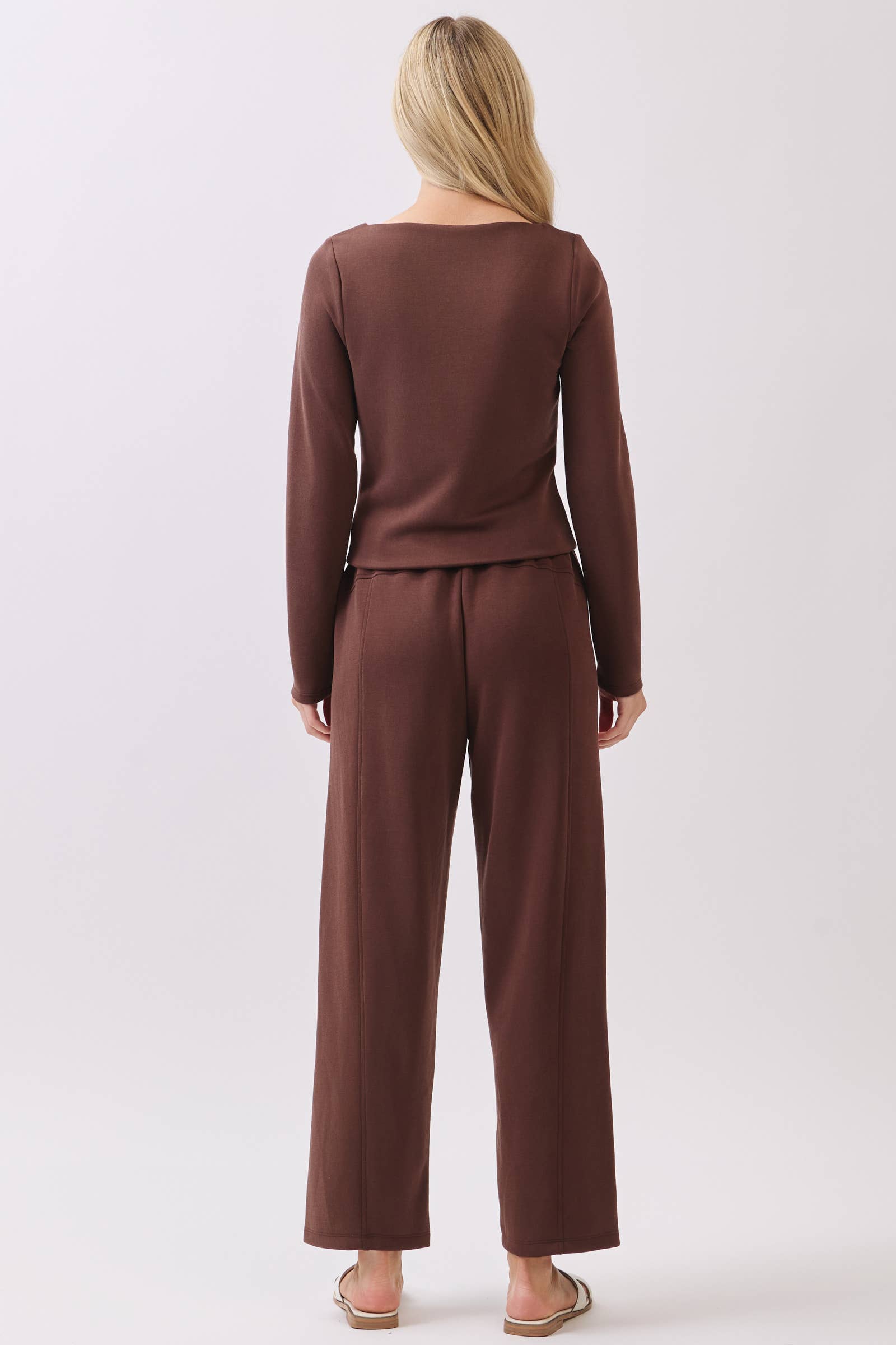 Final Touch - Wholesale Knit Top - Women's - Double Layer Boat Neck Long Sleeve Top - VT315345