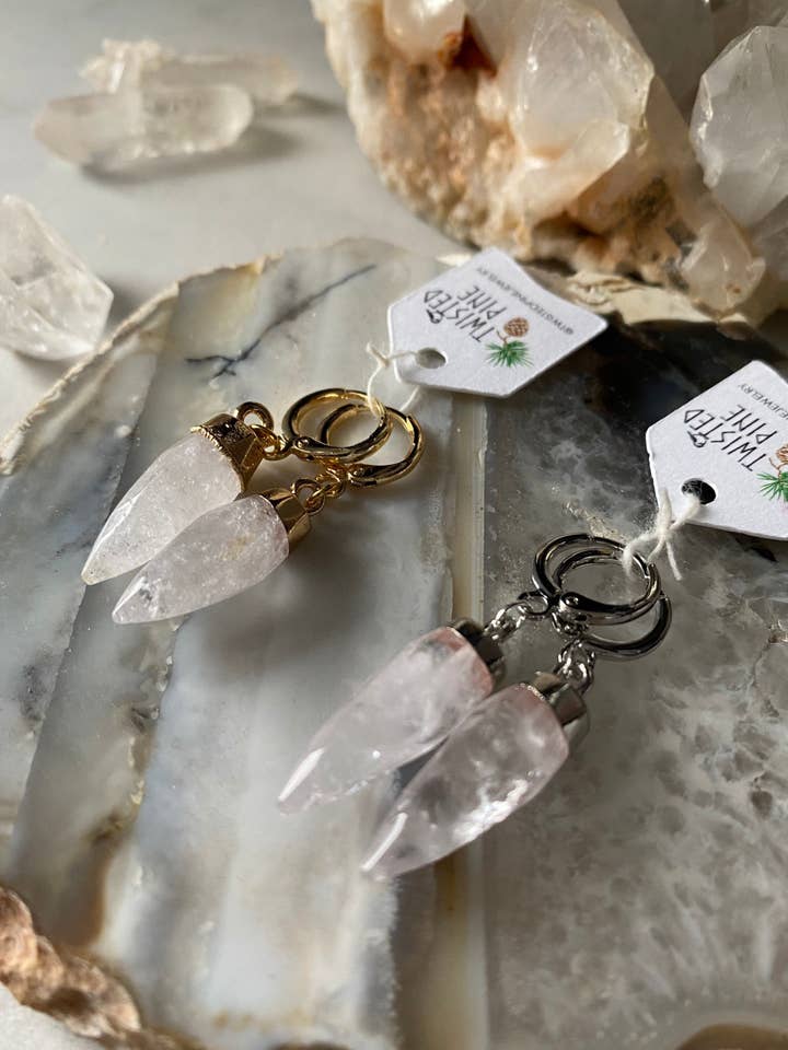 Moonstone Huggie Earrings for wholesale by Twisted Pine Jewelry