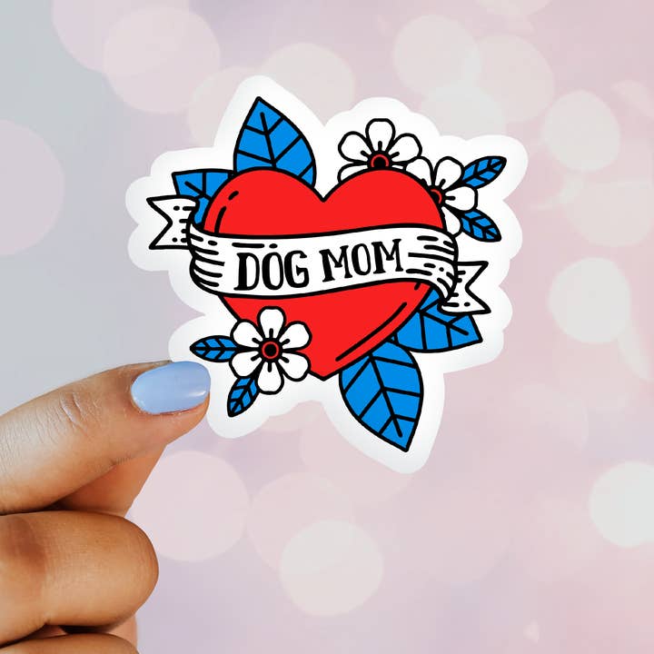 Tattoo Sailor Dog Mom Sticker for wholesale by Wildside Dog Gear