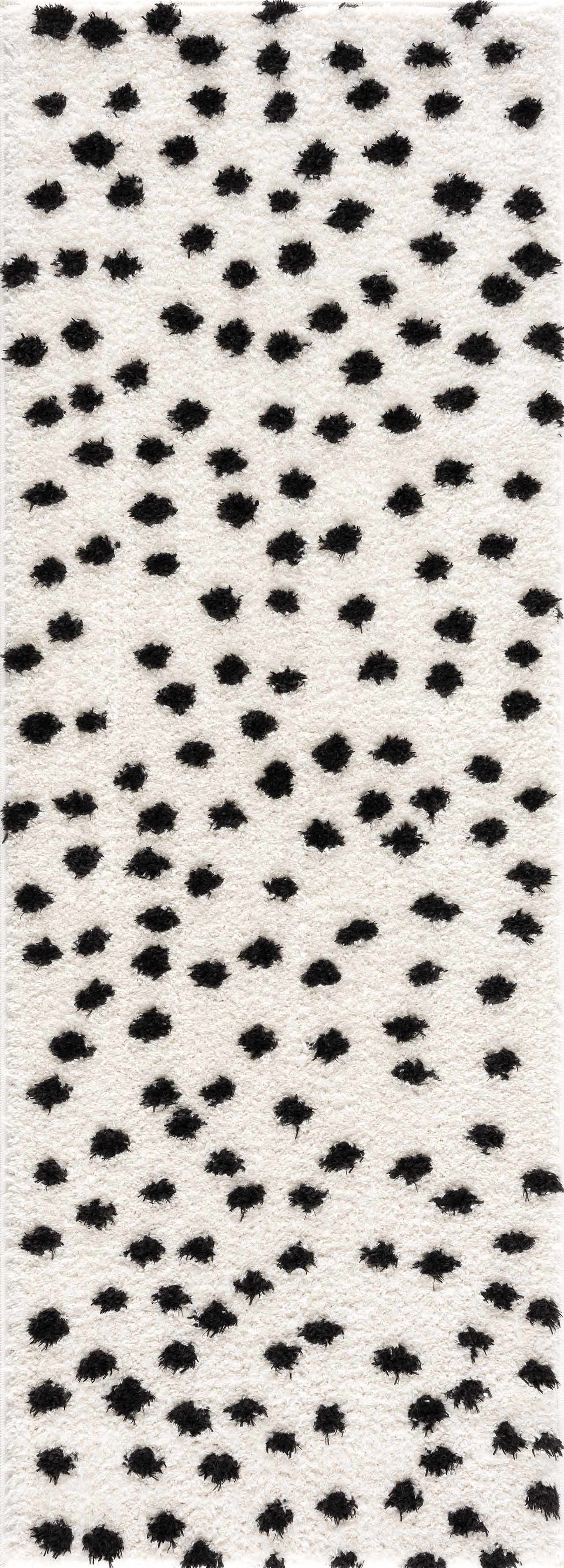 Hauteloom - Wholesale Area Rug - Cansu Black & White Dotted Area Rug4
