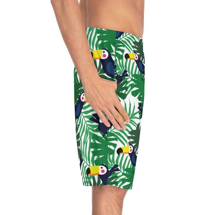 Automatically matched to design color Men's Board Shorts (AOP) for wholesale on Faire3