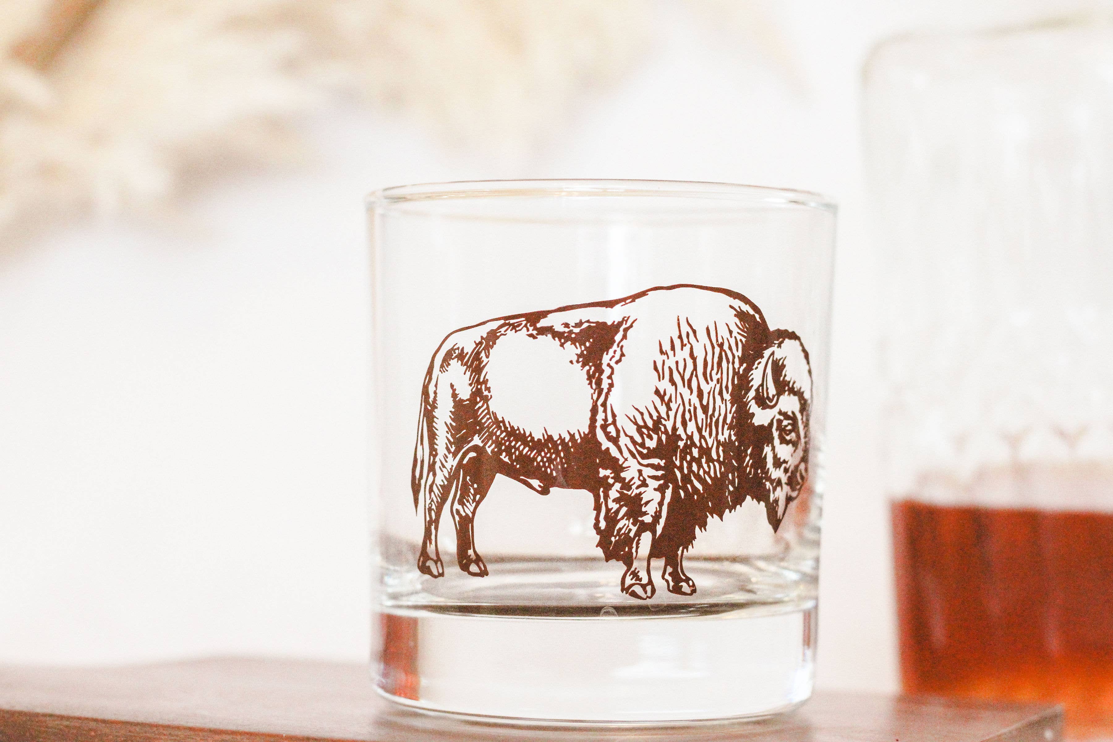 Counter Couture - Wholesale Cocktail/Liquor Glass - Bison Rocks Glass – 11 oz Dishwasher Safe Whiskey Glass6