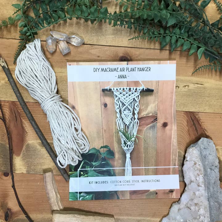 Tangled Up In Hue - Wholesale DIY Craft Kit - DIY Macrame Air Plant Hanger kit - The Anna