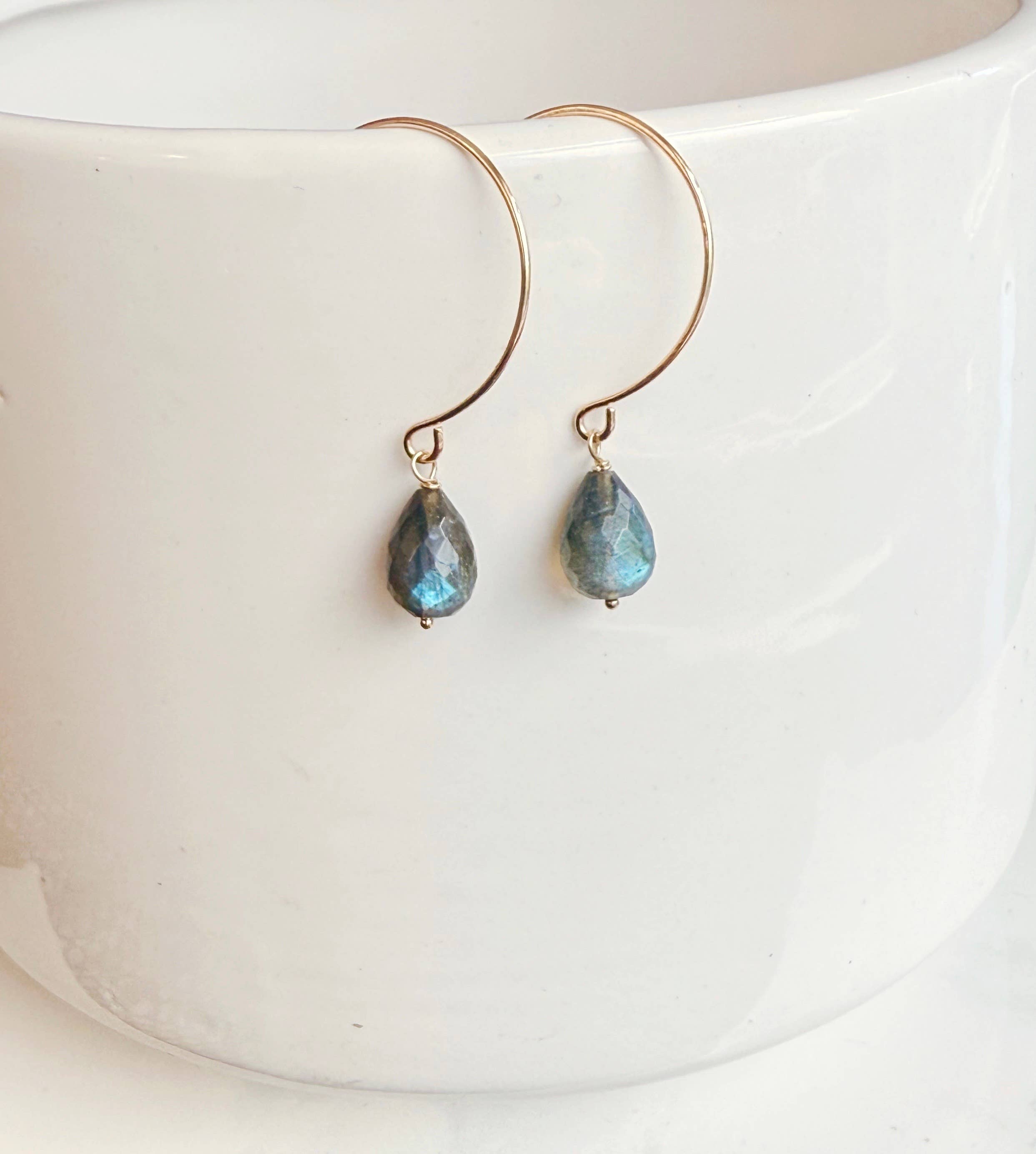 Bonnie Boardman Jewelry - Wholesale Hoop Earrings - Labradorite mini hoops1